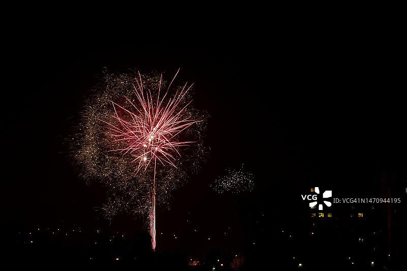 波兰雷布尼克新年除夕烟花图片素材