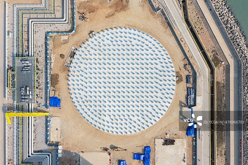 在建液化天然气储罐图片素材
