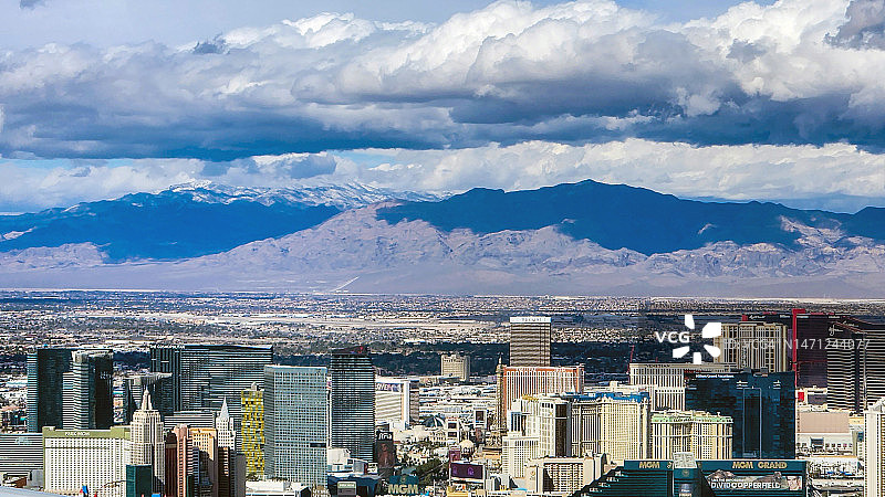 拉斯维加斯大道航拍图片素材