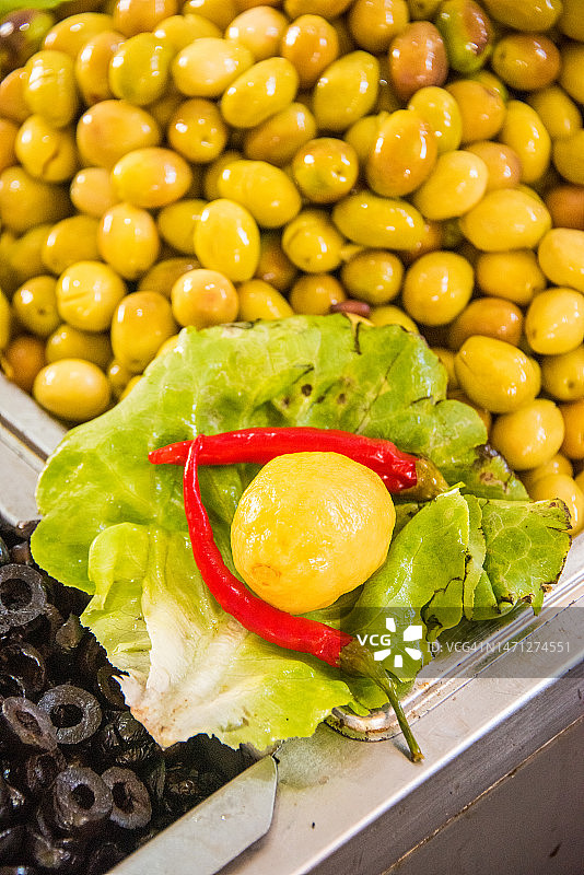 市场上出售的橄榄图片素材