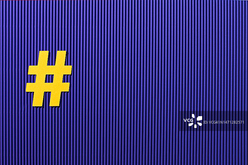 黄色社交媒体标签纸工艺，空白区域图片素材