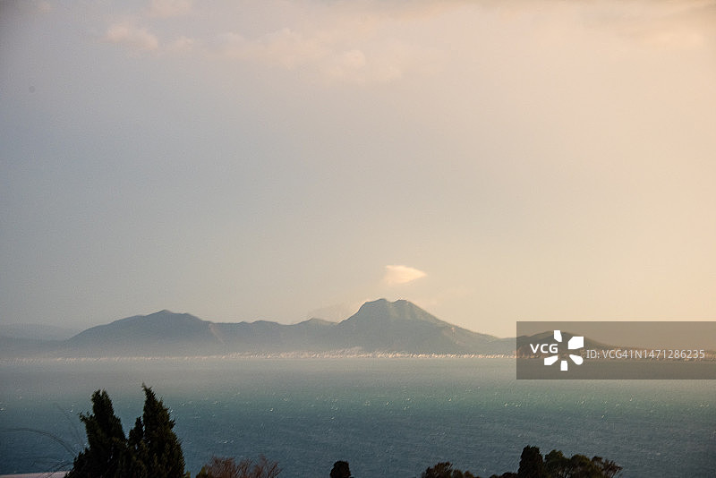 突尼斯湾的日落图片素材