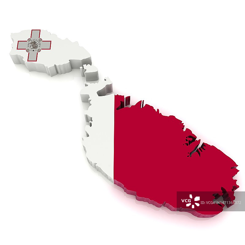 马耳他国旗地图图片素材