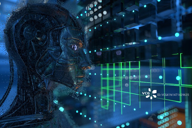 3D矩阵抽象螺旋背景图片素材