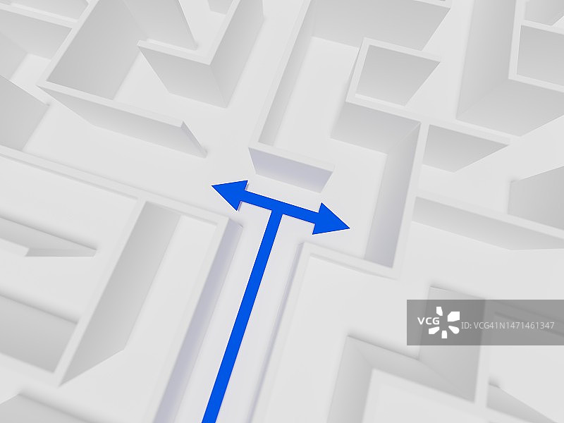 迷宫中的选择箭头图片素材
