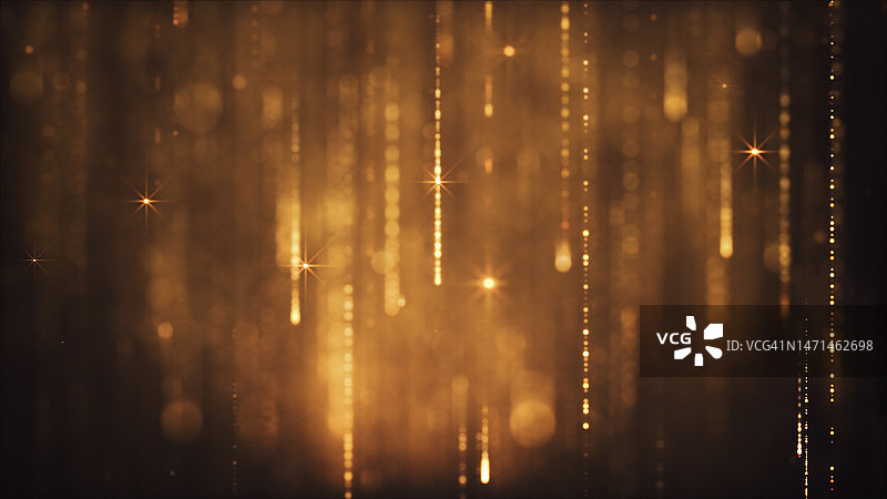 金色闪光颗粒洒落图片素材