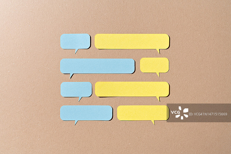 问答对话气泡排列图片素材