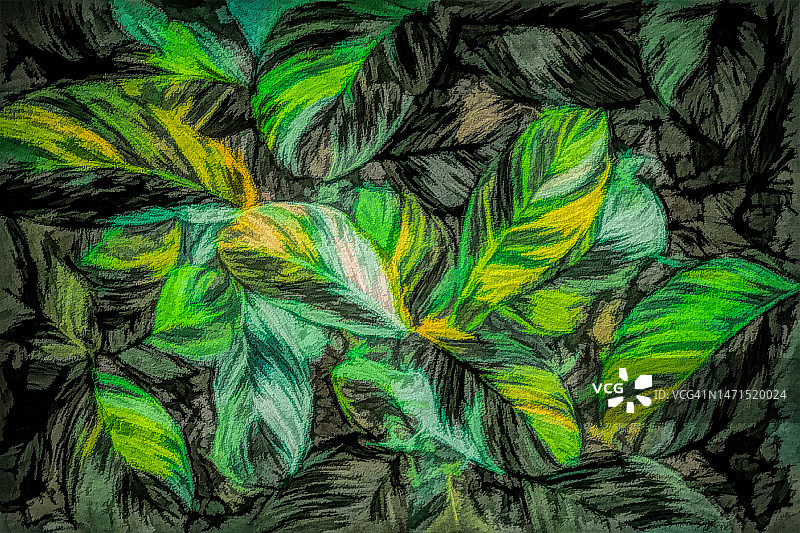 墙面抽象画图片素材