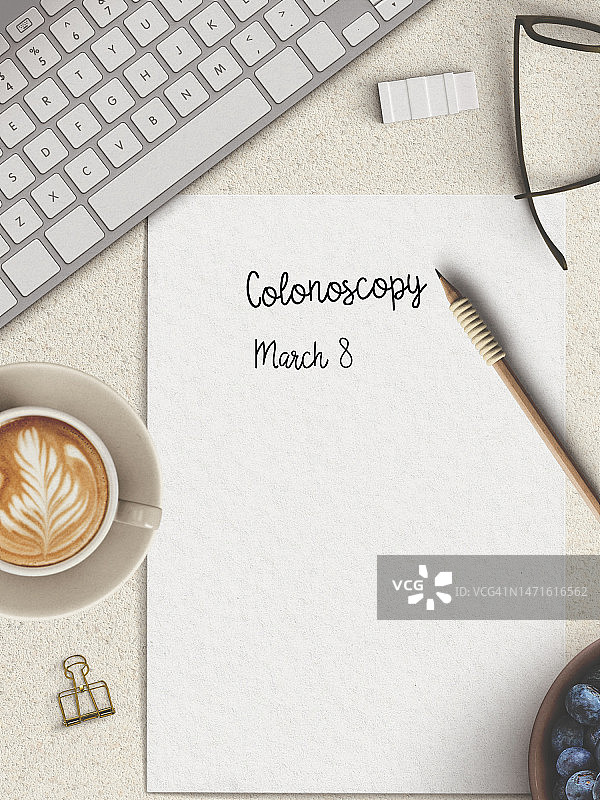 结肠镜检查预约计划图片素材