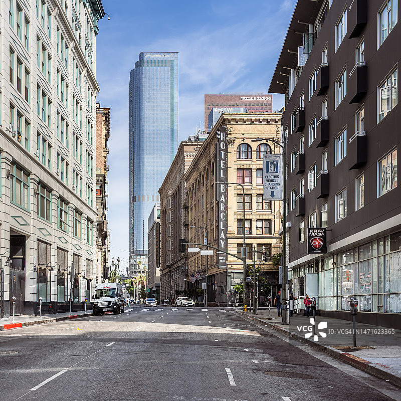 洛杉矶市中心历史街区街景图片素材