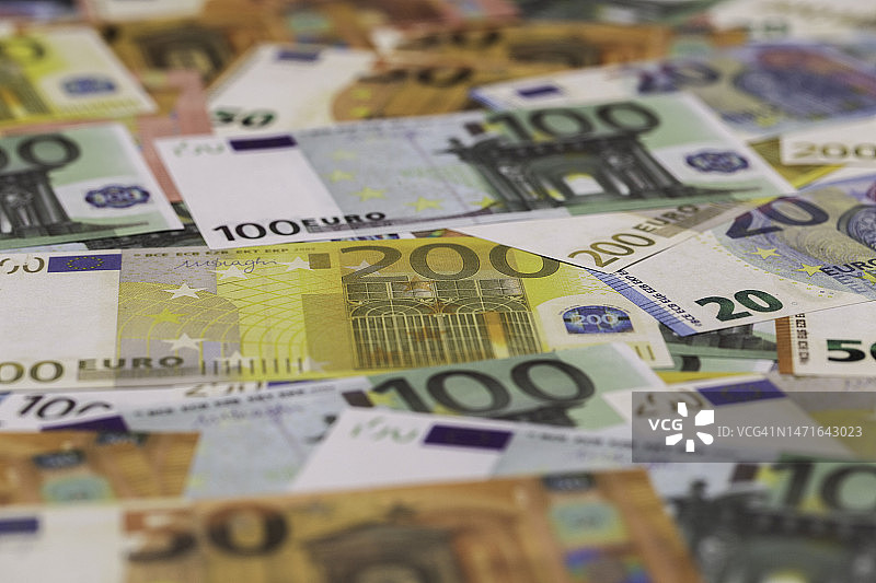 欧盟货币特写图片素材