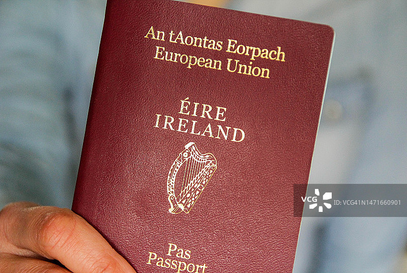 爱尔兰护照图片素材
