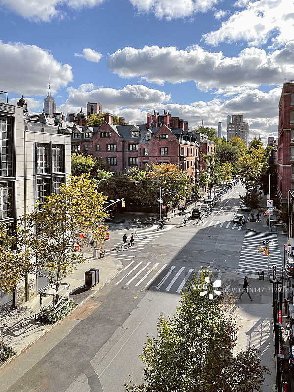 美国纽约市高线公园俯瞰切尔西区图片素材