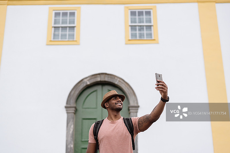 游客自拍图片素材