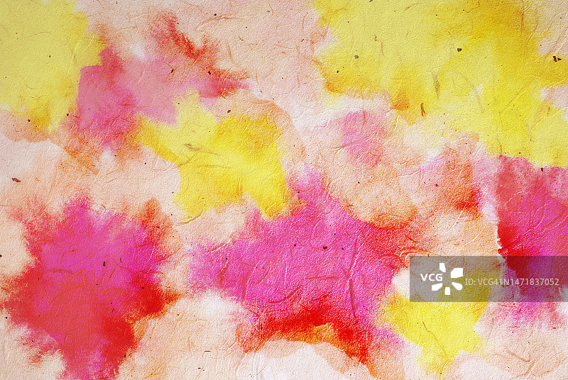 手工再生桑皮纸水彩背景图片素材