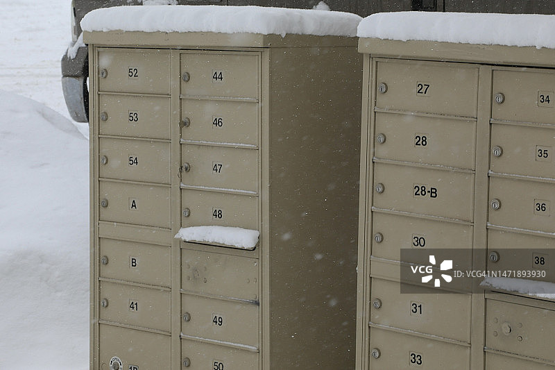 住宅小区的独立邮箱图片素材