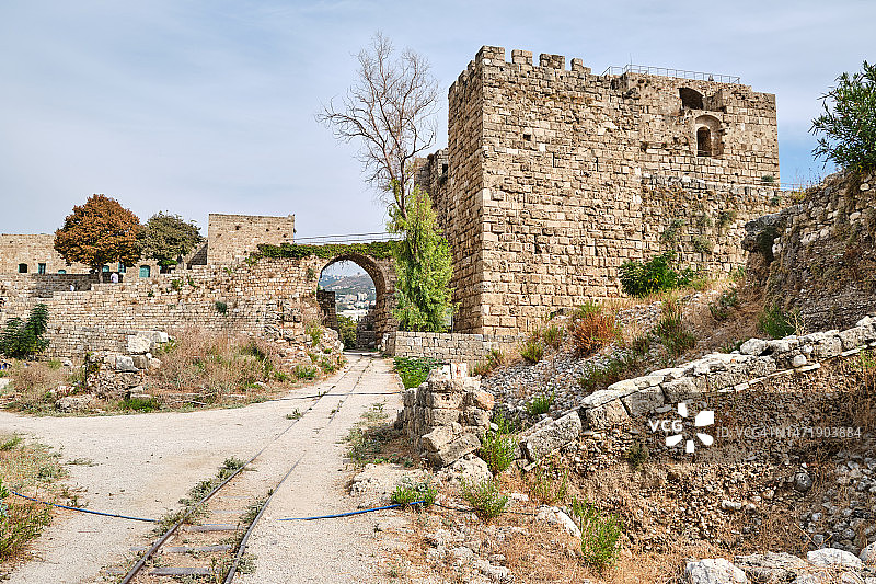 黎巴嫩比布鲁斯十字军城堡景色图片素材