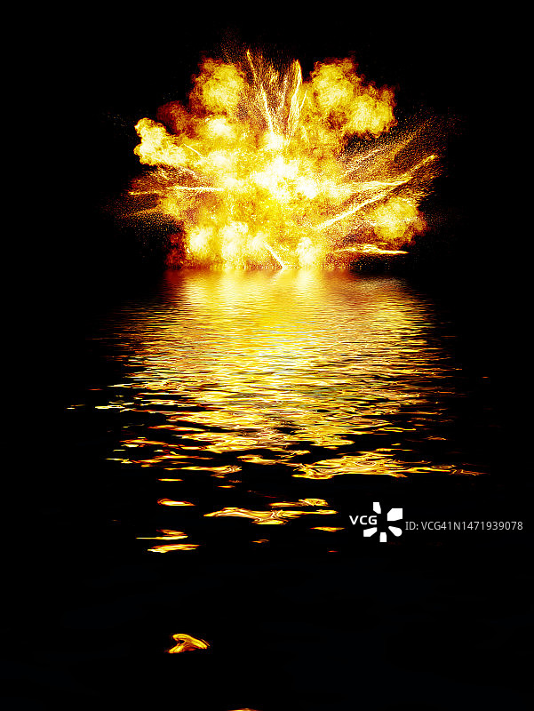 水上核爆炸模拟场景图片素材