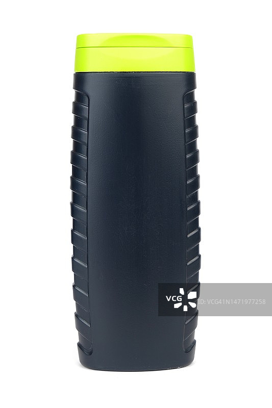 绿黑色塑料瓶装沐浴露图片素材