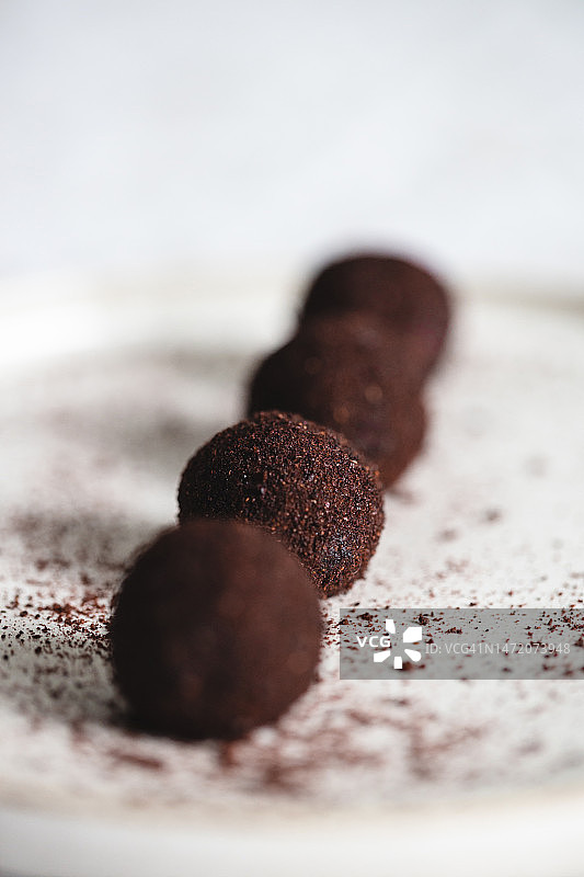 巧克力松露特写图片素材