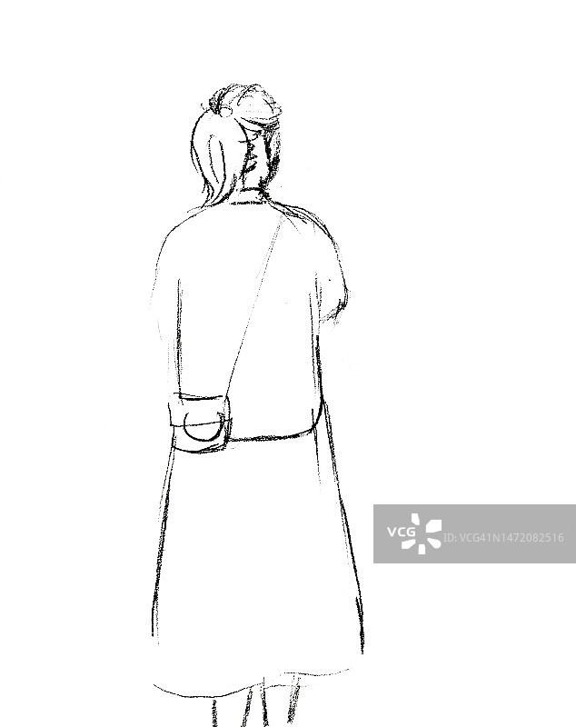 女孩的背影图片素材