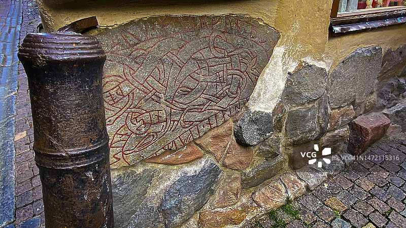 斯德哥尔摩的科纳·科克布林肯-普雷斯塔加坦的符文石图片素材