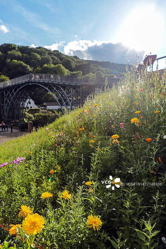 什罗普郡铁桥，英格兰，英国图片素材