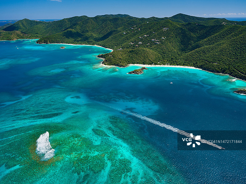 美属维尔京群岛的 Trunk Bay图片素材