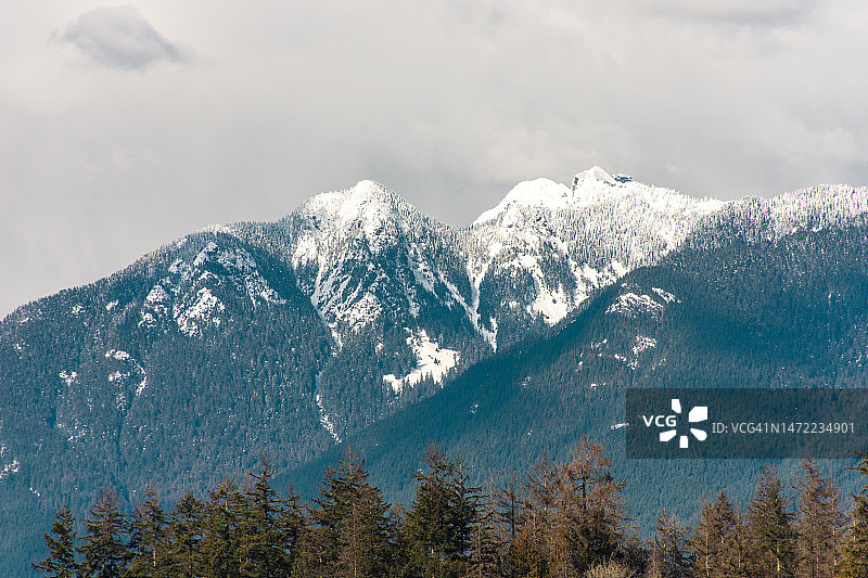 温哥华山脉风光图片素材