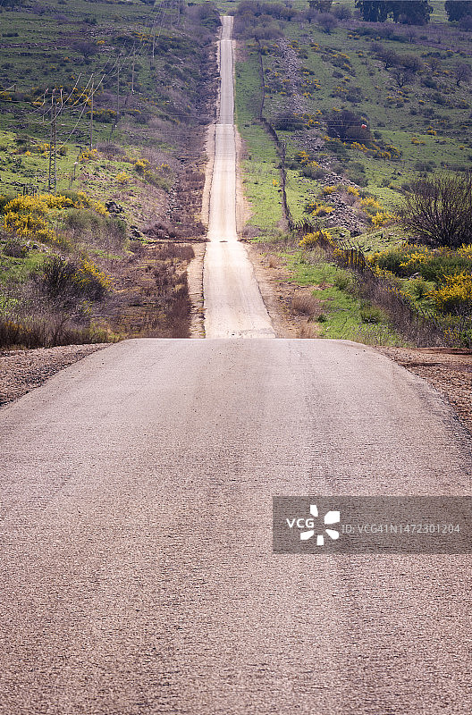 戈兰高地的道路图片素材
