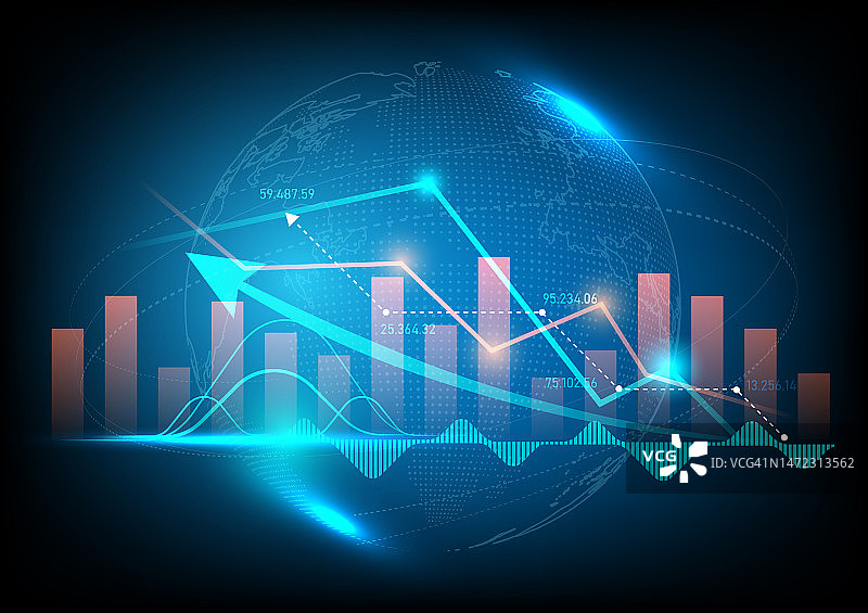 股票市场数据抽象背景图图片素材