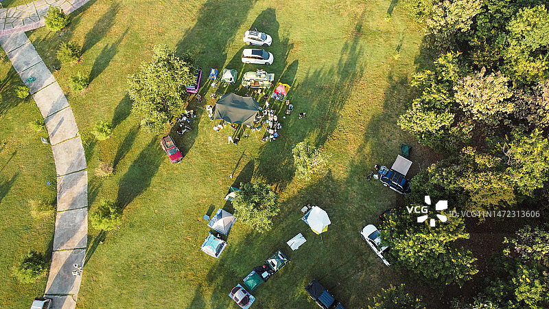 南邦府Mae Mo的Thung Bua Tong观景点鸟瞰图图片素材