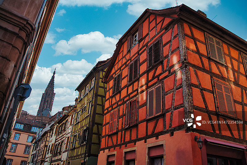 斯特拉斯堡的半木结构房屋图片素材