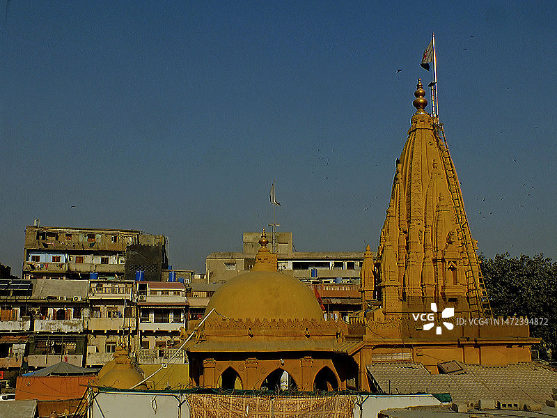 卡拉奇印度教寺庙高角度视图图片素材