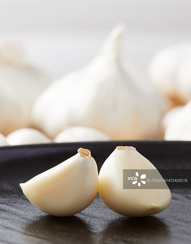 大蒜和蒜头特写图片素材