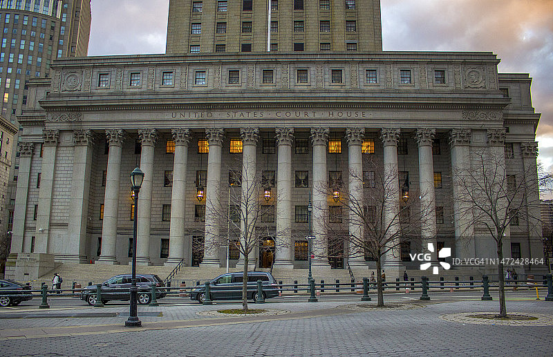 瑟古德·马歇尔美国法院，纽约曼哈顿图片素材