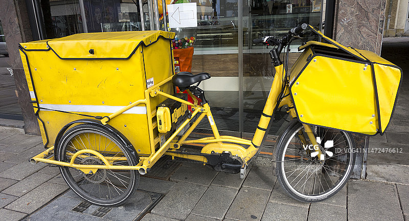 德国邮局使用的三轮车图片素材