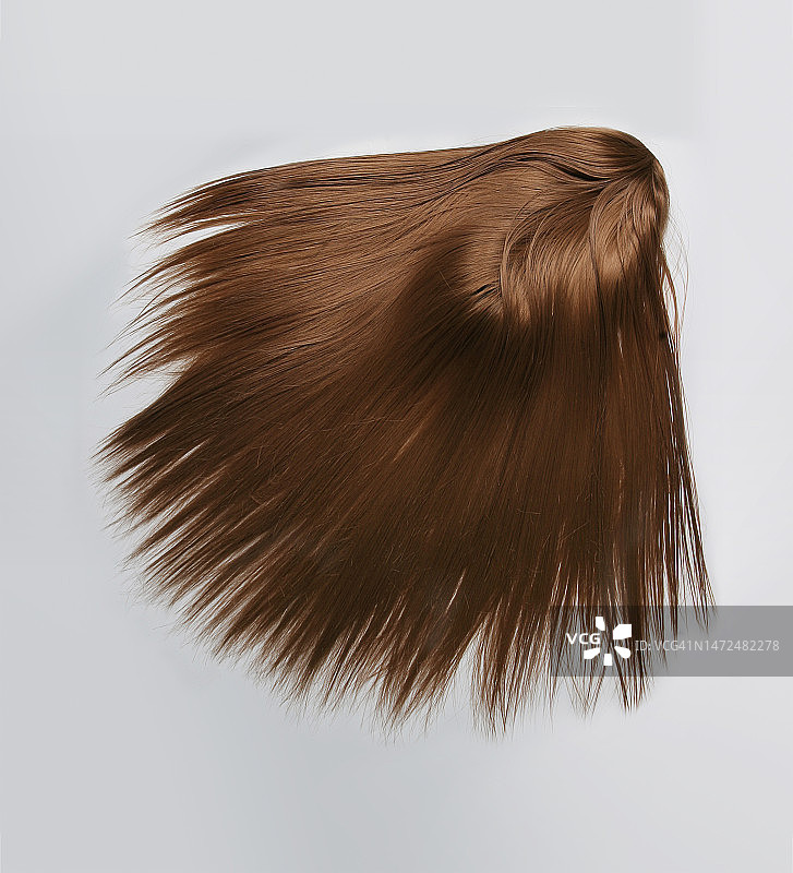 金色假发纹理俯视图，无人静物图片素材