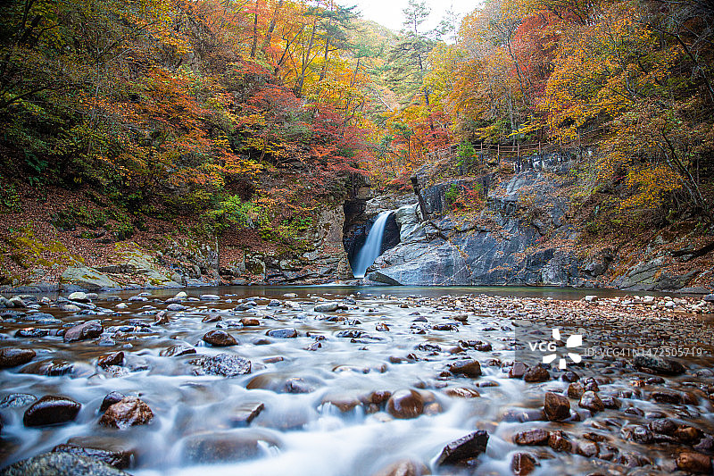 麟蹄郡龙沼瀑布，江原道图片素材