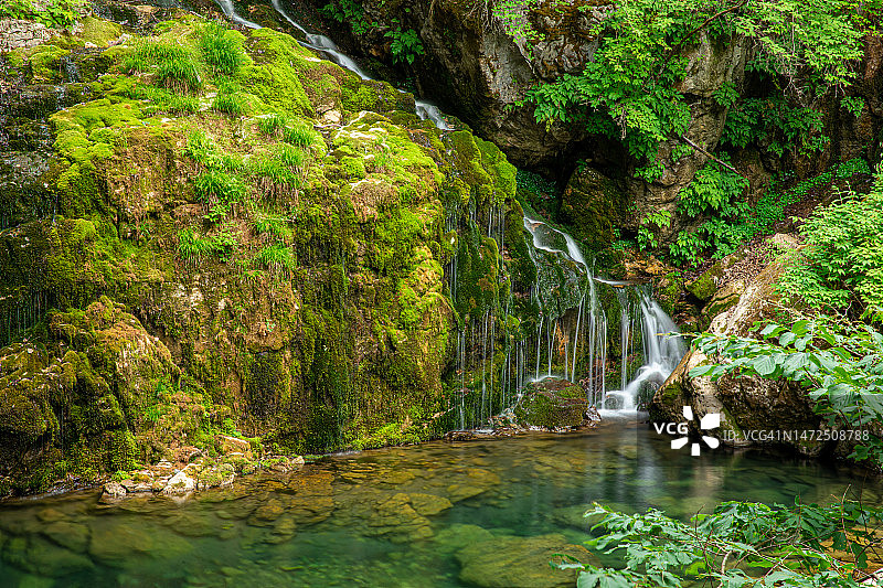 江原道三陟市，Mugeonri苔藓瀑布图片素材