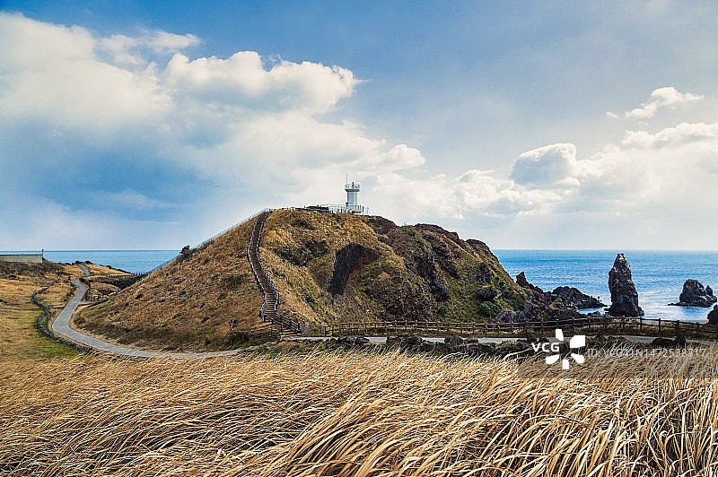 济州岛外岛灯塔图片素材