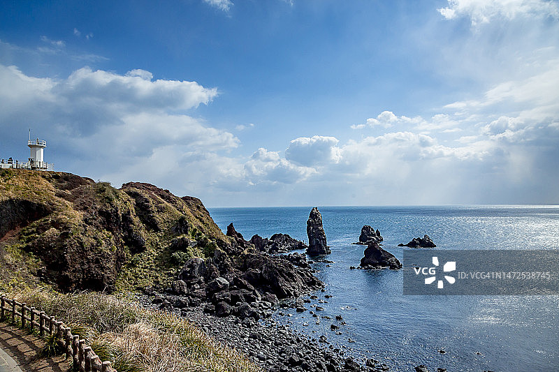济州岛外岛灯塔图片素材