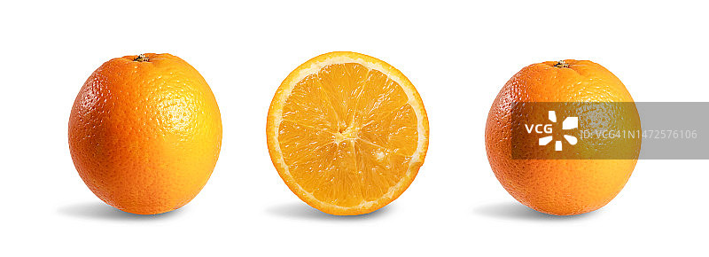 从白色背景中分离出来的橙子水果，西班牙巴塞罗那图片素材