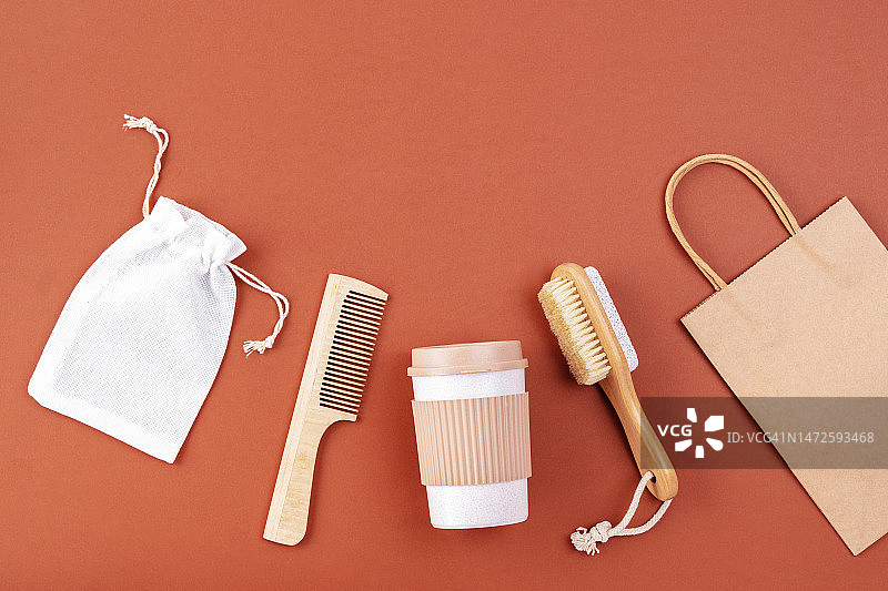 零浪费环保套装：可重复使用的杯子，米兰，意大利图片素材