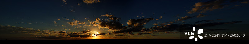 壮丽日落海景全景图片素材