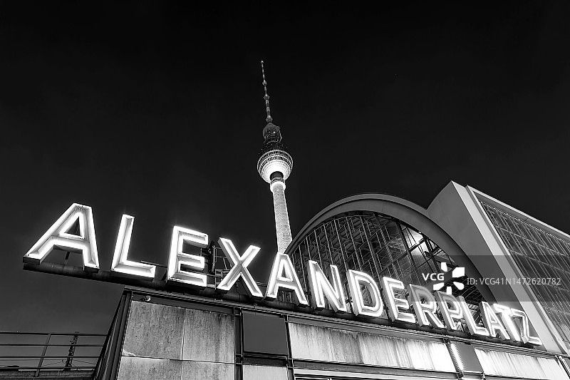 柏林亚历山大广场与著名电视塔（德国）图片素材