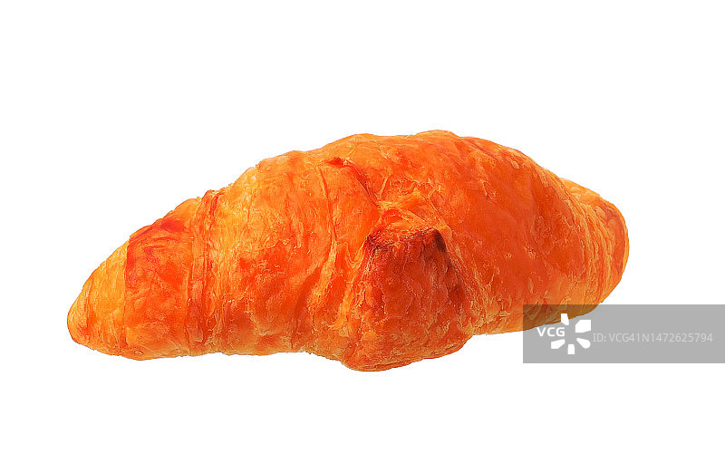 白色背景上孤立的牛角包图片素材