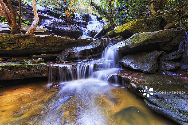 澳大利亚萨默斯比瀑布森林风景图片素材