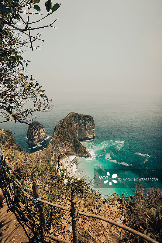 努沙Penida岛Kelingking海滩风光，印度尼西亚图片素材