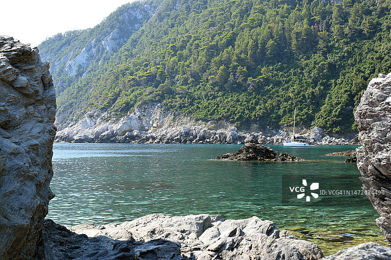 希腊斯科派洛斯岛海岩风光图片素材